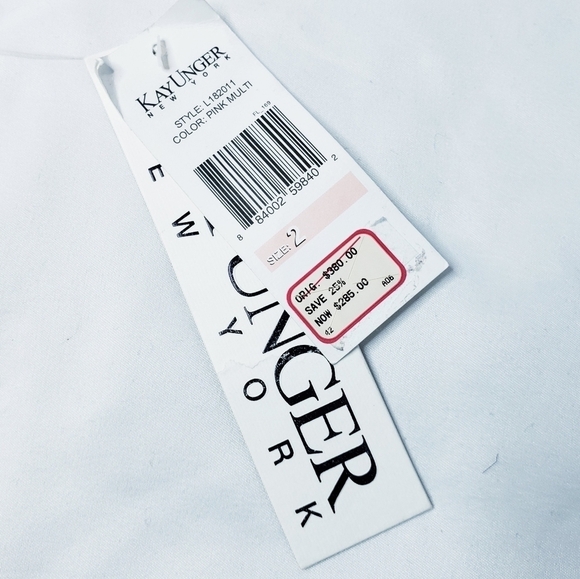 NWT Kay Unger Sleeveless Floral Watercolor Sheath Dress - Picture 10 of 12